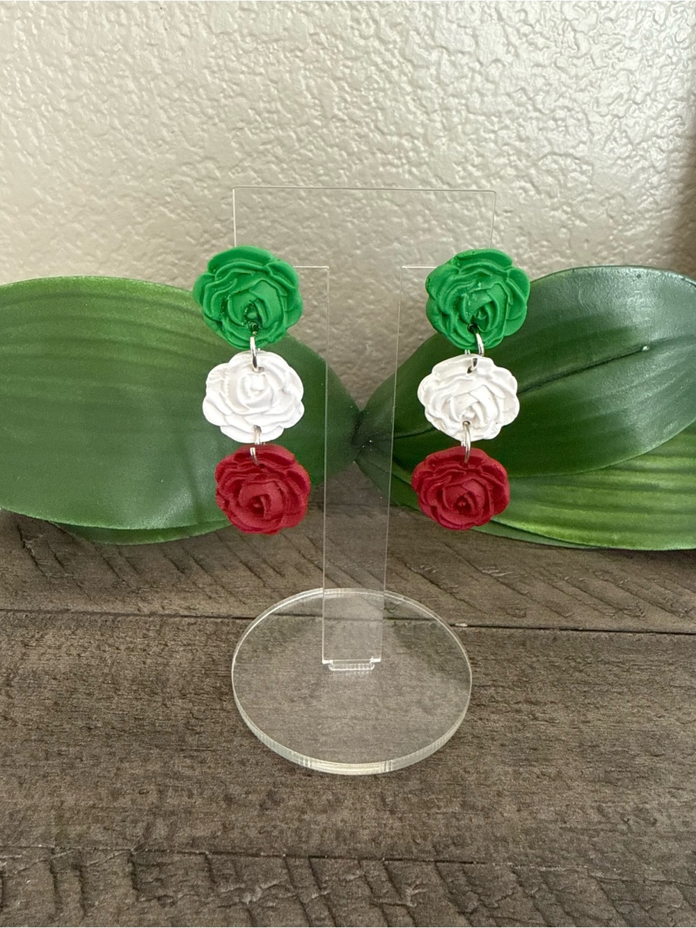 Mexico Earrings - Green White Red Women Jewelry
